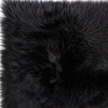 Load image into Gallery viewer, 17" X 17" Sheepskin Solid Color Chair Pad - Black
