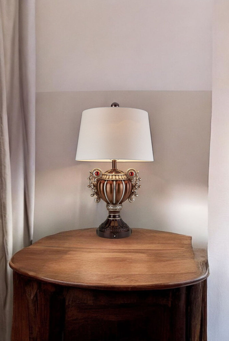 Tall Urn Shaped Table Lamp - Bronze