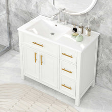 Load image into Gallery viewer, Modern Bathroom Vanity With Sink Top, 2 Doors And 3 Drawers
