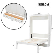 Load image into Gallery viewer, Full Size Murphy Bed With 2 Drawers - Beige
