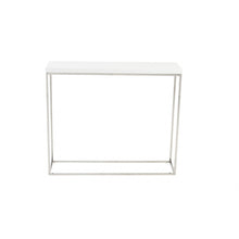Load image into Gallery viewer, Frame Console Table - White And Silver
