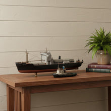 Load image into Gallery viewer, Hand Painted Model Boat - Black / Gray
