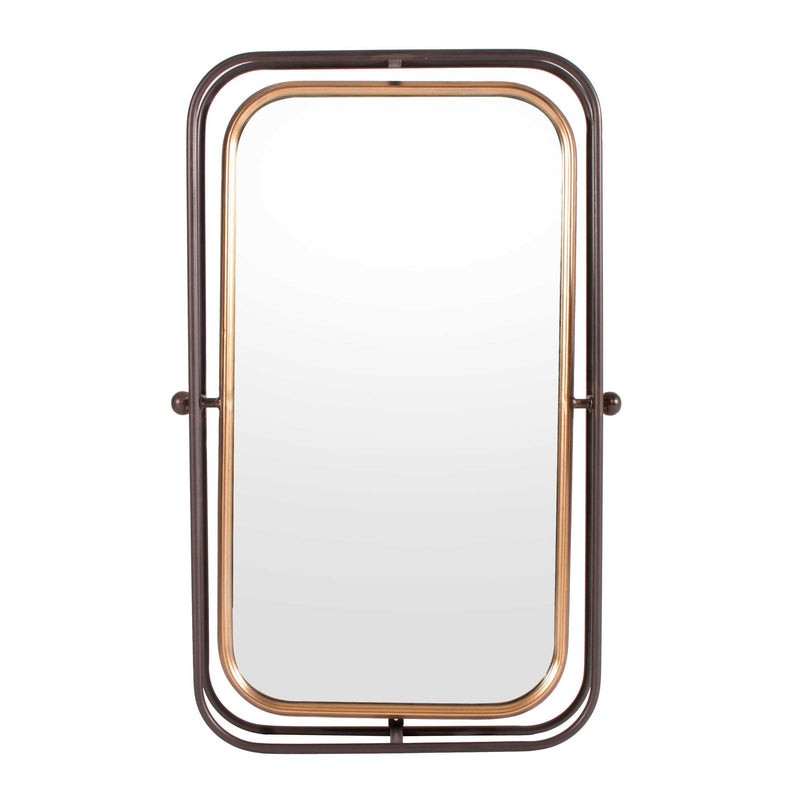 28" Metal Tilting Accent Mirror - Gold / Black