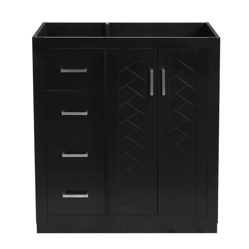 Retro Style Bathroom Vanity With 3 Drawers & Soft-Closing Doors