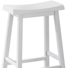 Load image into Gallery viewer, 48" Solid Wood Backless Bar Chairs (Set of 2) - White
