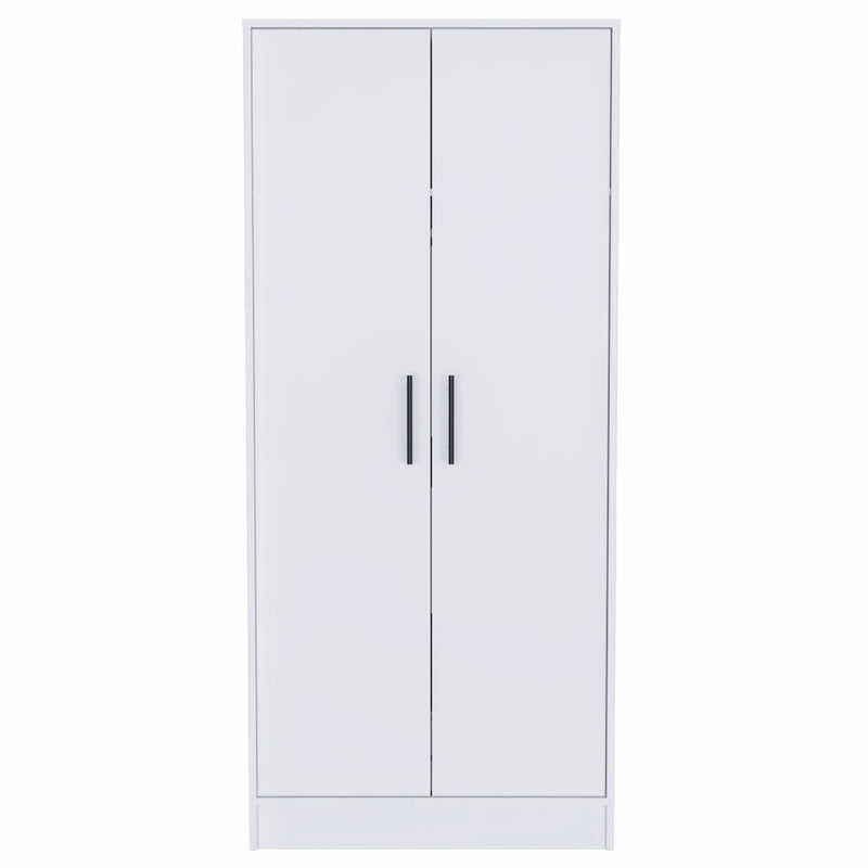 Tall Two Door Closet - White