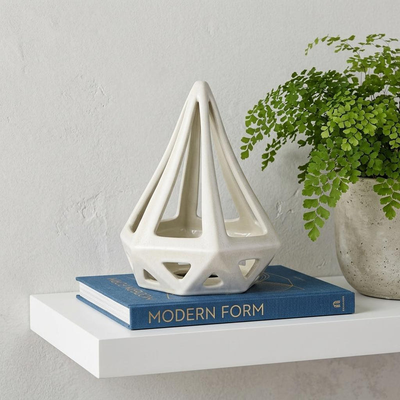 Stainless Steel Tabletop Sculpture - White