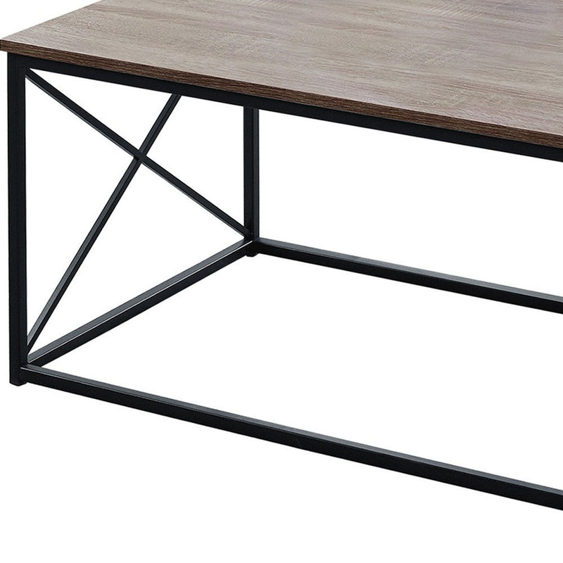 Metal Coffee Table (Set of 3) - Beige And Black