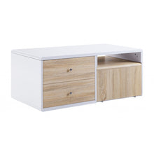 Load image into Gallery viewer, Coffee Table With Four Drawers - White And Natural
