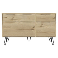 Load image into Gallery viewer, Four Drawer Double Dresser - Brown / Black
