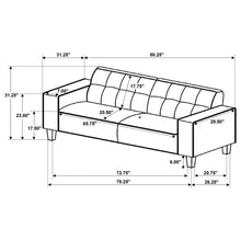 Load image into Gallery viewer, Evoke - Upholstered Tufted Sofa - Greige
