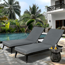 Load image into Gallery viewer, 2 Piece Outdoor Chaise Lounge Cushion Set, Replacement Cushions For Patio Furniture
