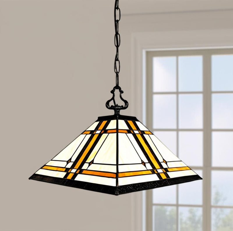 Unique Statement Two Light Glass Dimmable Chandelier With Shades - Brown / White