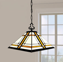 Load image into Gallery viewer, Unique Statement Two Light Glass Dimmable Chandelier With Shades - Brown / White
