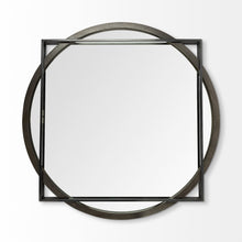 Load image into Gallery viewer, 46" Abstract Metal Framed Accent Mirror - Black

