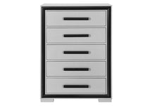 Load image into Gallery viewer, 48" Wood Five Drawer Dresser - Gray And Black
