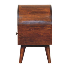 Load image into Gallery viewer, 24" Solid Wood Oval Top One Drawer Nightstand - Chestnut

