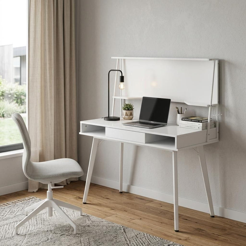 Stainless Computer Desk - White