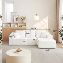 Load image into Gallery viewer, Modular Cloud Sectional Couch With L Shape Chaise, Deep Seat
