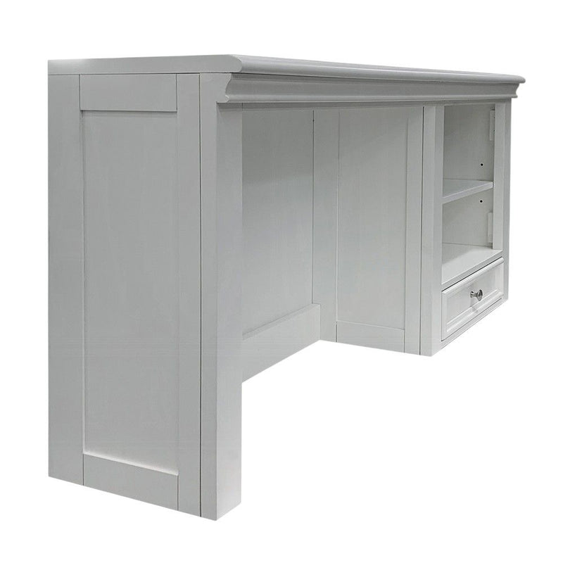 Computer Hutch With Shelf Drawer - White