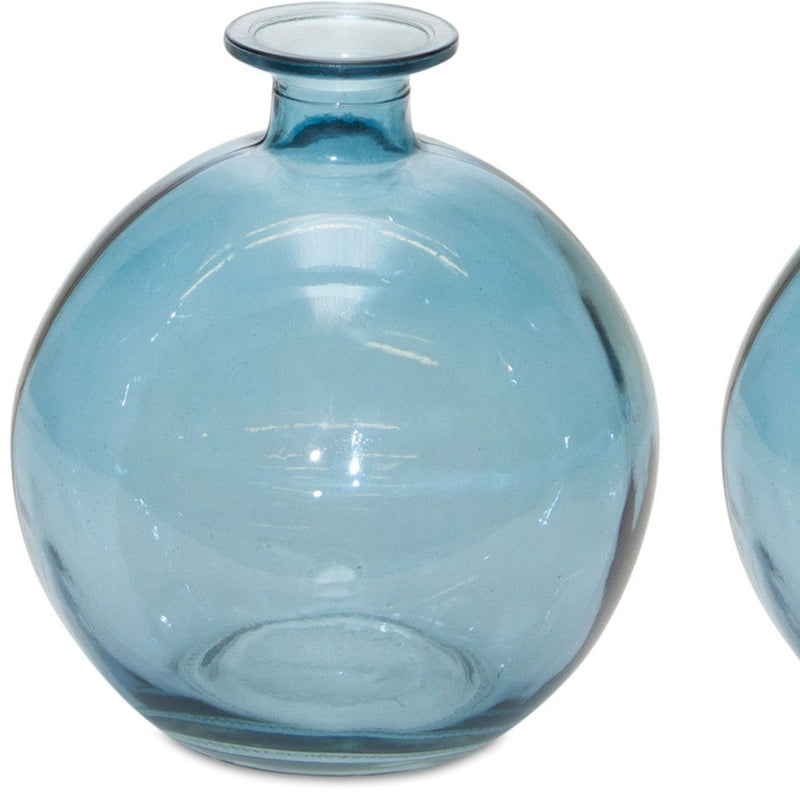 Round Table Vase (Set of 2) - Blue