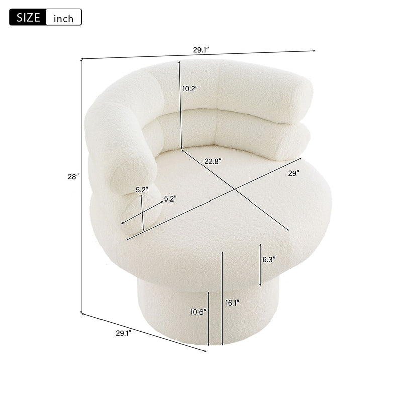 Round Swivel Accent Chair For Living Room