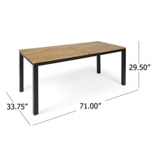 Load image into Gallery viewer, Rectangular Outdoor Dining Table Tabletop With Iron Legs - Black
