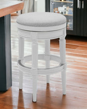 Load image into Gallery viewer, 26" Solid Wood Swivel Backless Bar Height Bar Chair - Gray
