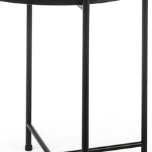 Load image into Gallery viewer, Mirrored Glass Iron Round End Table - Silver / Black
