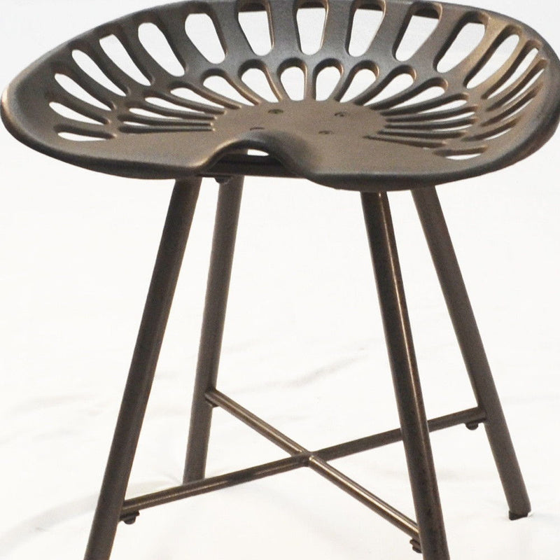 Metal Backless Stool 18" - Copper