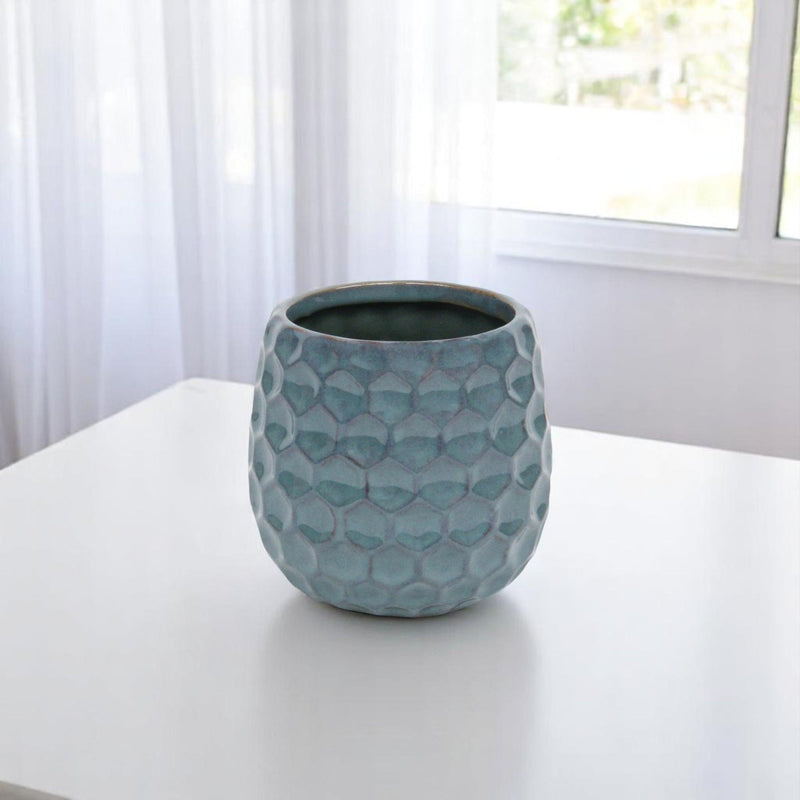 Round Pot Planter (487396) - Blue
