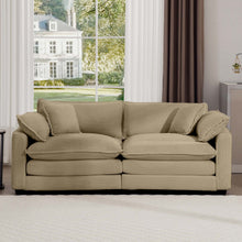 Load image into Gallery viewer, Modern 2 Seater With 4 Pillows, Upholstered Deep Seating Loveseat
