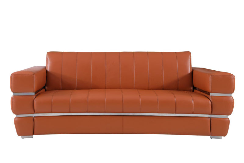 Italian Leather Sofa - Camel