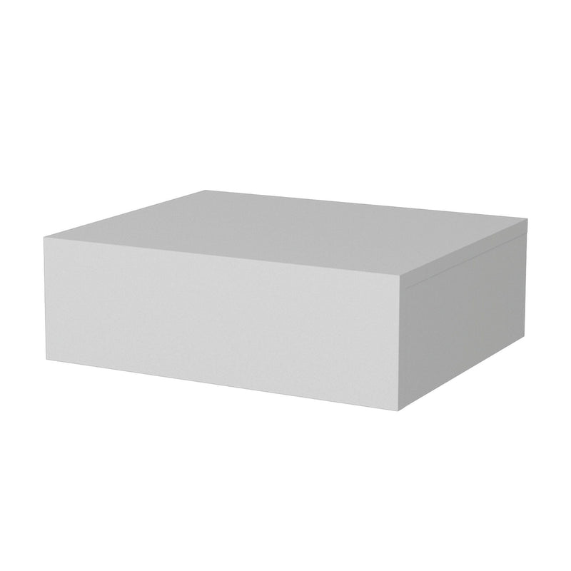 5" One Drawer Faux Wood Floating Nightstand - White