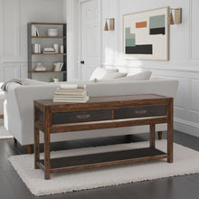 Load image into Gallery viewer, 2 Drawer Sofa Table, 2 Tone - Brown
