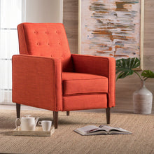 Load image into Gallery viewer, Mid-Century Modern Recliner With Button Tufted Waffle Stitch
