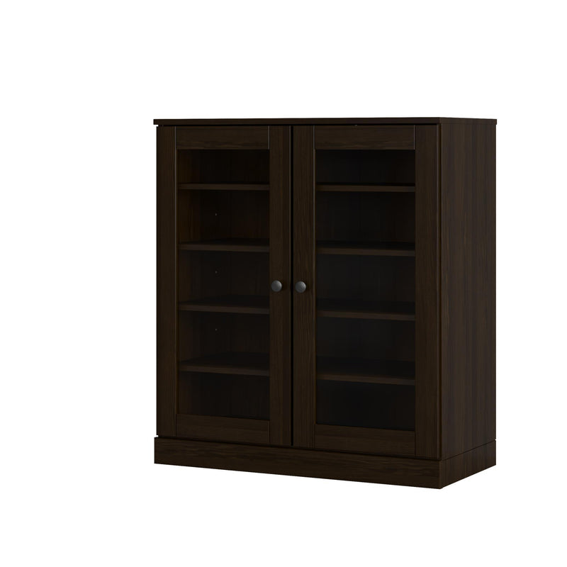 Twenty Pair Solid Woodshoe Storage Cabinet (752343) - Espresso