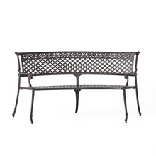 Load image into Gallery viewer, Sector - Bench With Curved Design And Diamond Cross Seat - Copper
