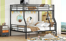 Load image into Gallery viewer, Full XL Over Queen Metal Bunk Bed, Black
