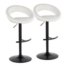 Load image into Gallery viewer, Posh - Contemporary Adjustable Barstool With Swivel &amp; Rounded T Footrest (Set of 2)
