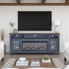 Load image into Gallery viewer, Fireplace TV Stand For TVs Up To 95" - Blue

