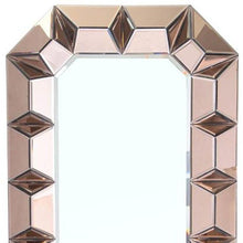 Load image into Gallery viewer, 35" Rose Glass Framed Accent Mirror - Gold
