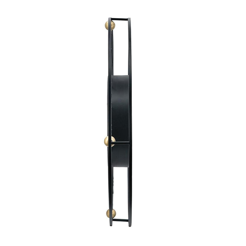 Circle Analog Exposed Gear Wall Clock (485988) - Black / Gold