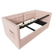 Load image into Gallery viewer, Upholstered Hydraulic Storage Daybed With USB &amp; Type C Charging
