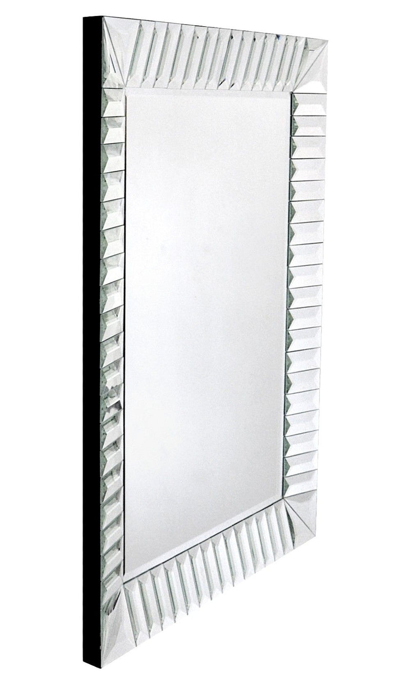 37" Glass Framed Accent Mirror - Clear