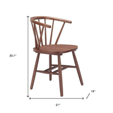 Load image into Gallery viewer, Solid Wood Slat Back Dining Side Chairs (Set of 2) - Walnut / Brown
