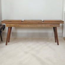 Load image into Gallery viewer, Larissa - Triple Accent Cane Bench - Beige
