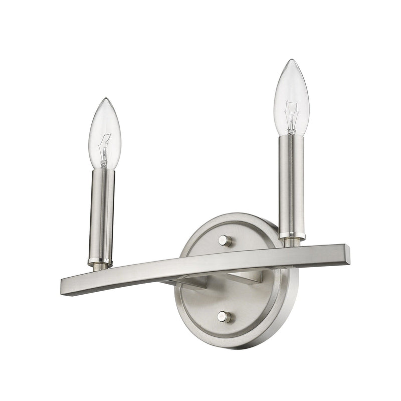 Two Light Wall Sconce - Silver