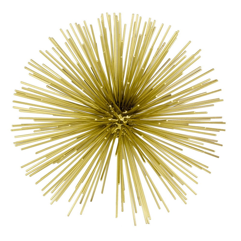 Antique Finish Large Urchin Sphere - Gold