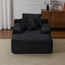 Load image into Gallery viewer, Oversized Chaise Lounge Chair Cozy Cloud Couch With 3 Throw Pillows And Wide Armrest
